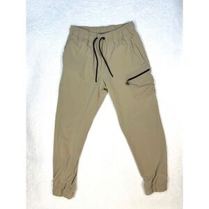 unipro Tan Joggers Mens‎ M Qwick Dry athletic pants cargo pocket